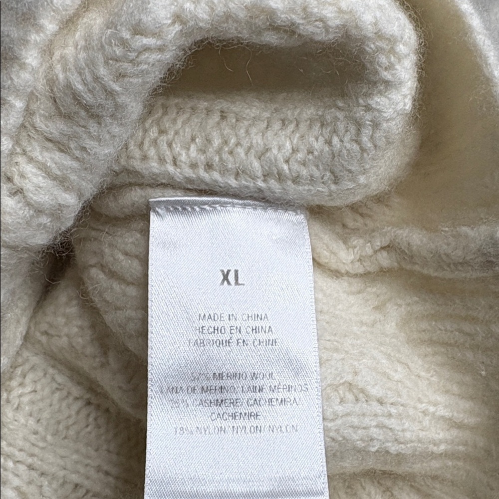 NWT Favorite Daughter Ivory Cable Knit Pencil Skirt. Size XL - Picture 5 of 6